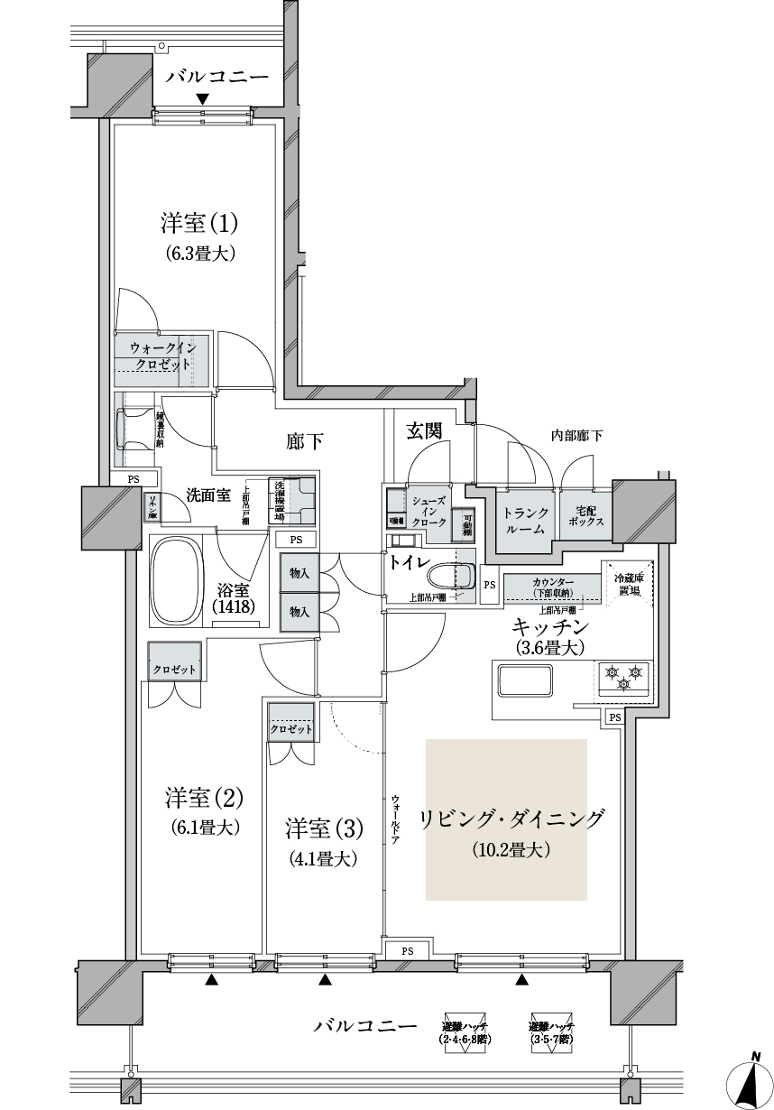 ブランズ円山裏参道レジデンス 予約受付中（504号室、管理費駐車場込）