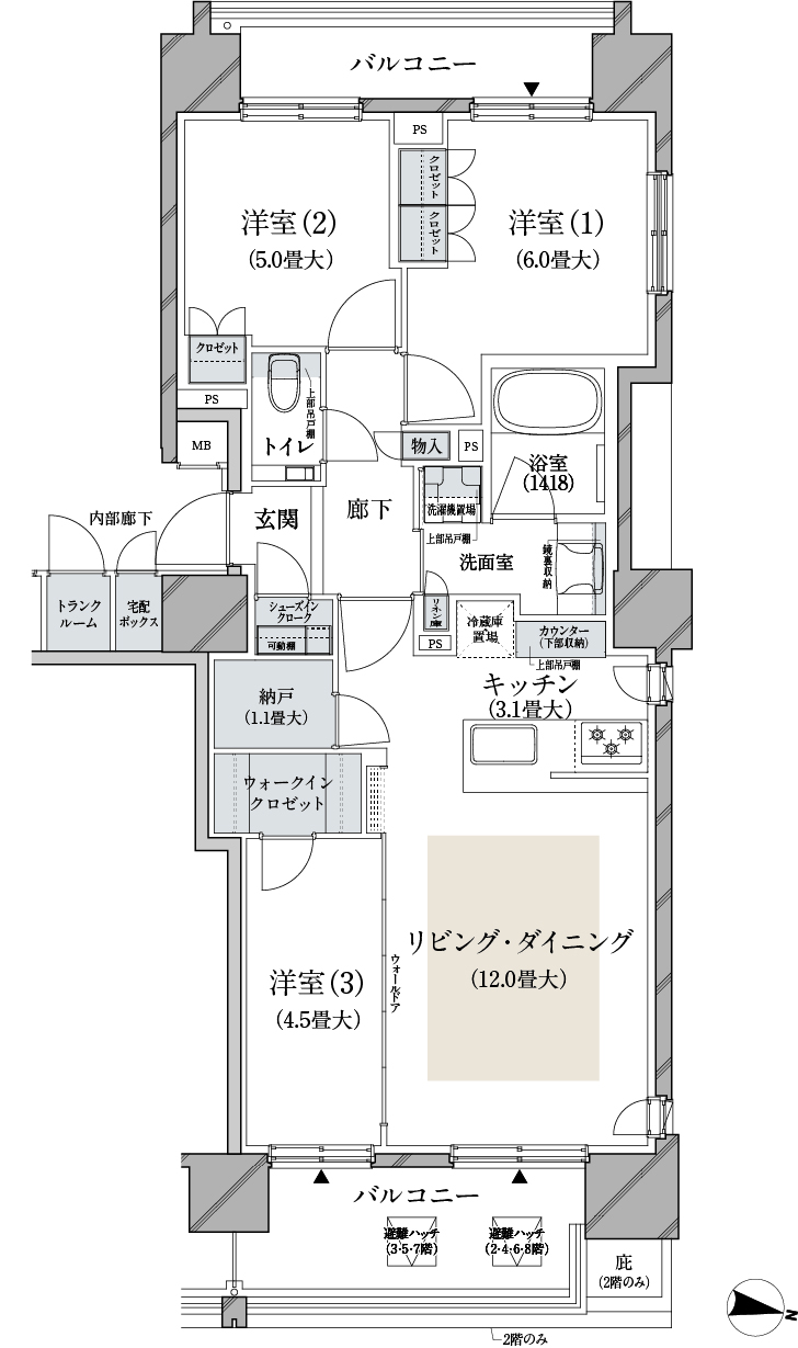 ブランズ円山裏参道レジデンス 予約受付中（507号室、管理費駐車場込）